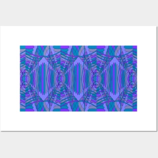 Purple Web. A kaleidoscope of bright colors in purple, teal, pink, yellow and mauve. Posters and Art